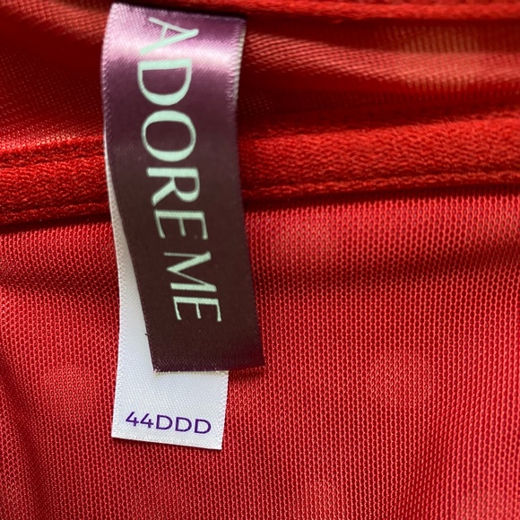 Adore Me Vivian Contour Red White Polka Dot underwire Bikini Swim Top. Sz 44DDD - Picture 11 of 15